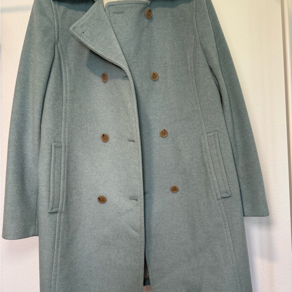 JCREW Women's Double-Breasted Coat in Light Blue